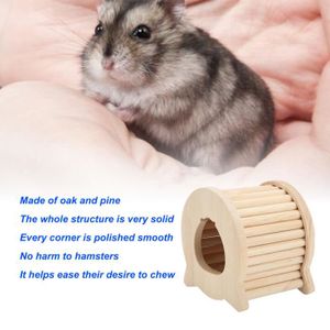 ACCESSOIRE ABRI ANIMAL EBTOOLS cachette de hamster Maison de hamster en bois cachette pour petits animaux pour hamster gerbilles souris lemmings rats