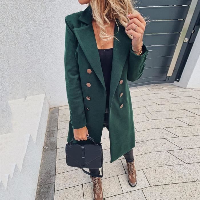 manteau femme vert