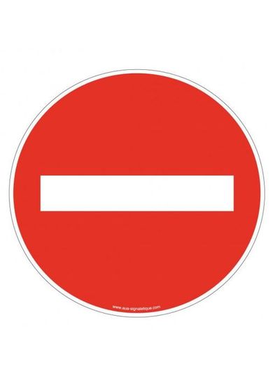 Panneau de signalisation Circulaire en PVC 1.5 mm - ( 180 mm, Sens Panneau de signalisation Circulaire en PVC 1.5 mm - ( 180 mm, Sens