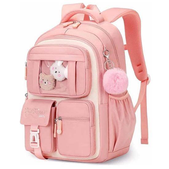 Sac à Dos école Fille 22 L - Cartable Décontracté Pour Primaire/collège, Design Coloré, Ergonomique