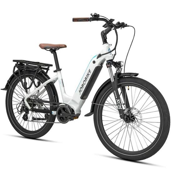 Vélo électrique JOBOBIKE Linda - Pneus 26 pouces - Moteur 250W BAFANG - Batterie LG 36V 14Ah - 150kg - Blanc