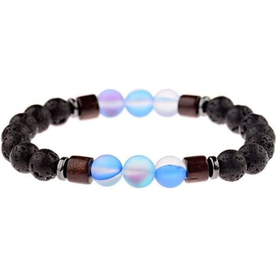 Bracelet Pierre de Lave Ajustable en Perles | Bijouterie MBH Bracelet Pierre de Lave Ajustable en Perles | Bijouterie MBH