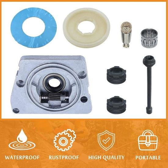 Pièce Rechange STIHL MS170 YINETTECH Pompe à Huile Et Engrenage Vis Sans Fin Pour Tronçonneuse STIHL MS170, MS180, MS250... Kit Pompe à Huile Stihl