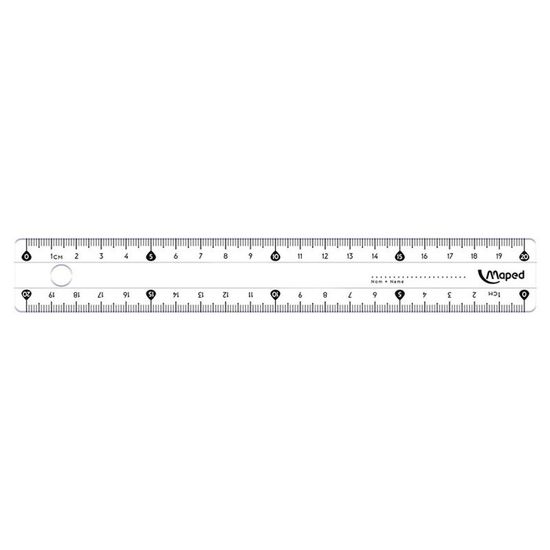 MAPED - Equerre Cristal 60 degrés, longueur côté de l'angle droit MAPED - Equerre Cristal 60 degrés, longueur côté de l'angle droit