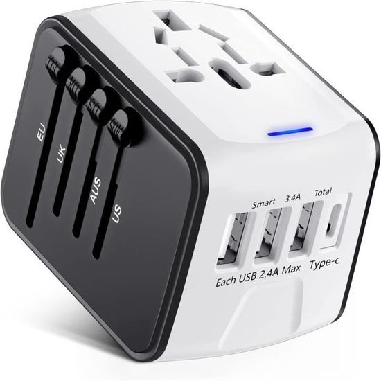 Adaptateur electrique voyage universel prise secteur 150 pays italie espagne europe usa uk australie Adaptateur electrique voyage universel prise secteur 150 pays italie espagne europe usa uk australie