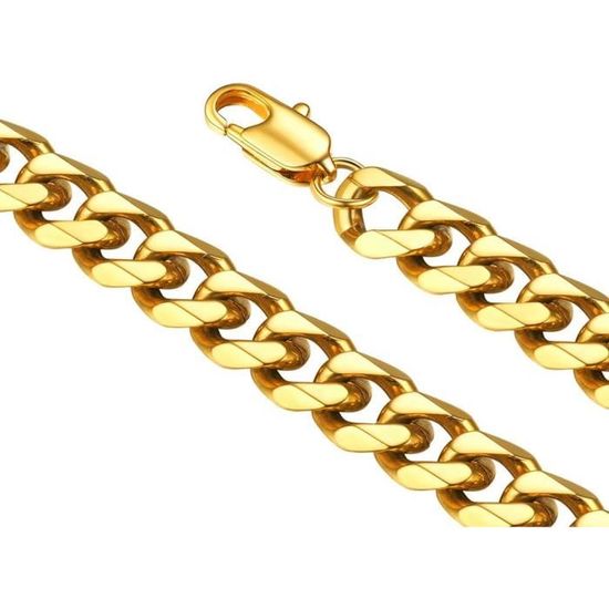 Kritz Chaîne Cubaine 3MM plaqué Or en Acier inoxydable 316L - Collier Kritz Chaîne Cubaine 3MM plaqué Or en Acier inoxydable 316L - Collier