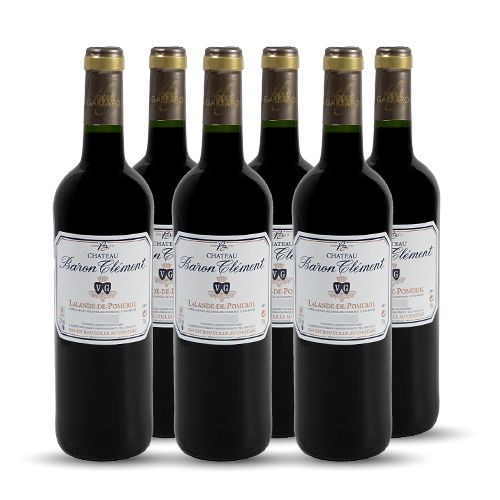 6 bouteilles - Vin rouge - Tranquille - Château Baron Clément - Vignobles Garzaro Lalande-de-Pomerol Rouge 2015 6x75cl