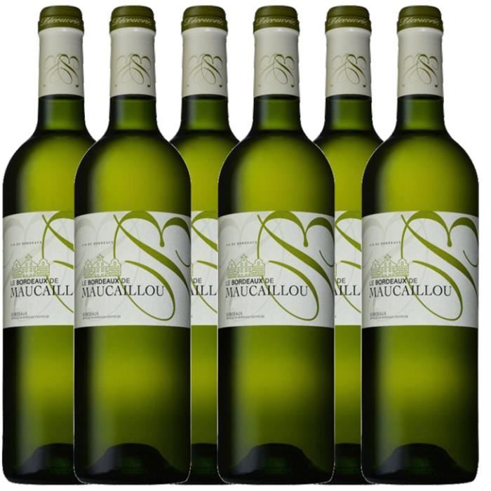 Lot de 6 B par Maucaillou 2020 Bordeaux AC Blanc 6x75CL