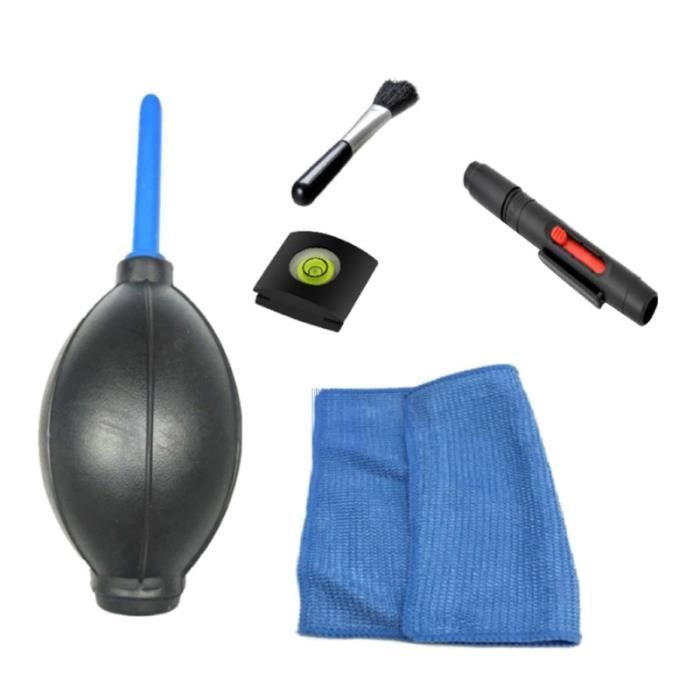 1 lot de 5 pièces Kit de nettoyage d'objectif professionnel chiffon de pratique brosse ENTRETIEN - NETTOYAGE PHOTO - OPTIQUE
