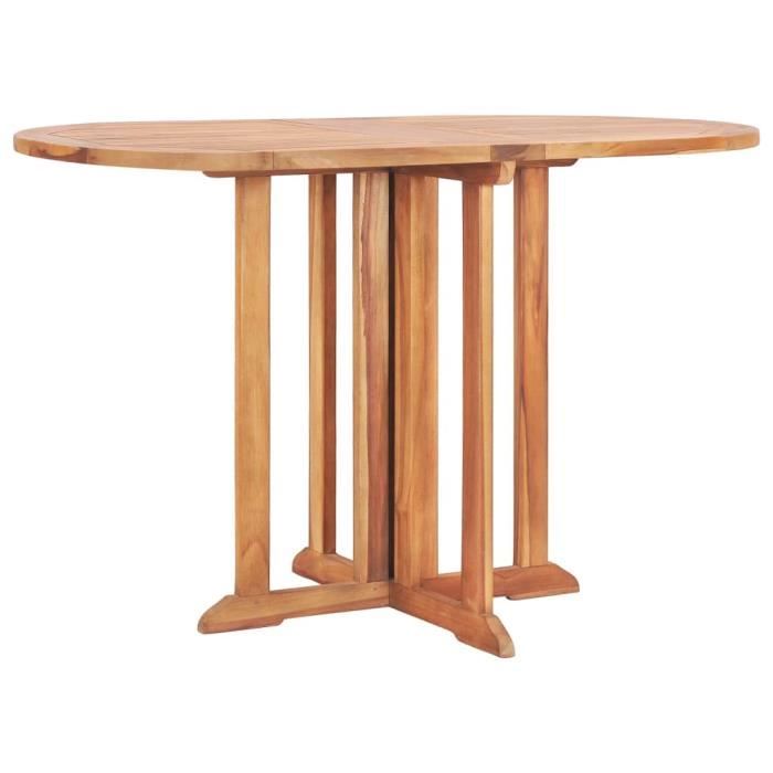 Table pliable de jardin Table de Camping Table de reception pliante papillon 120x70x75 cm Bois teck solide