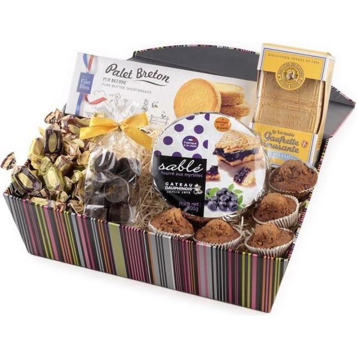 Coffret Cadeau Gourmand - Panier Excellence de nos Régions Option - Avec coffret - Fabriqué en France