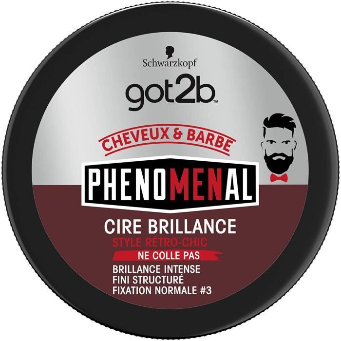Shampooings got2b - PhenoMENal -Cire Brillance Cheveux - Pot 100 ml 43101