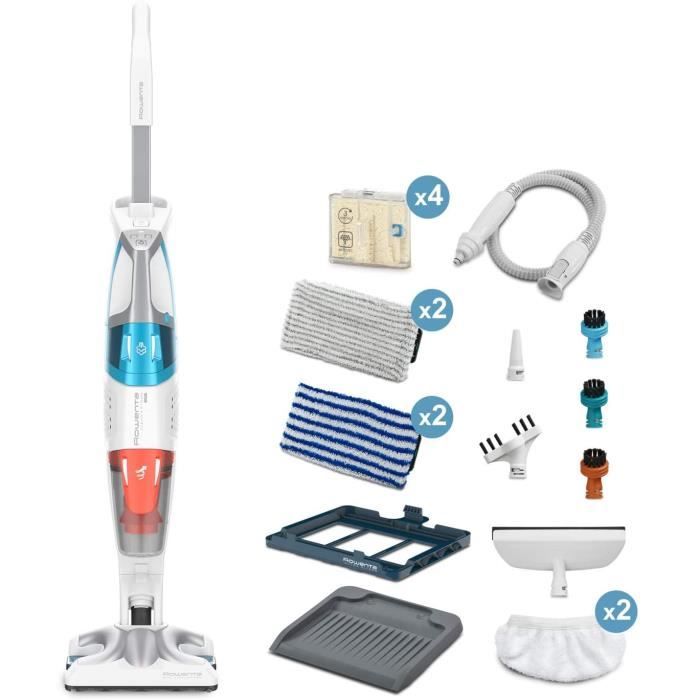 Rowenta Clean & Steam Multi, Nettoyeur Vapeur 2 en 1, Nettoie et aspire en même temps à la vapeur tous les sols et toutes les sufac