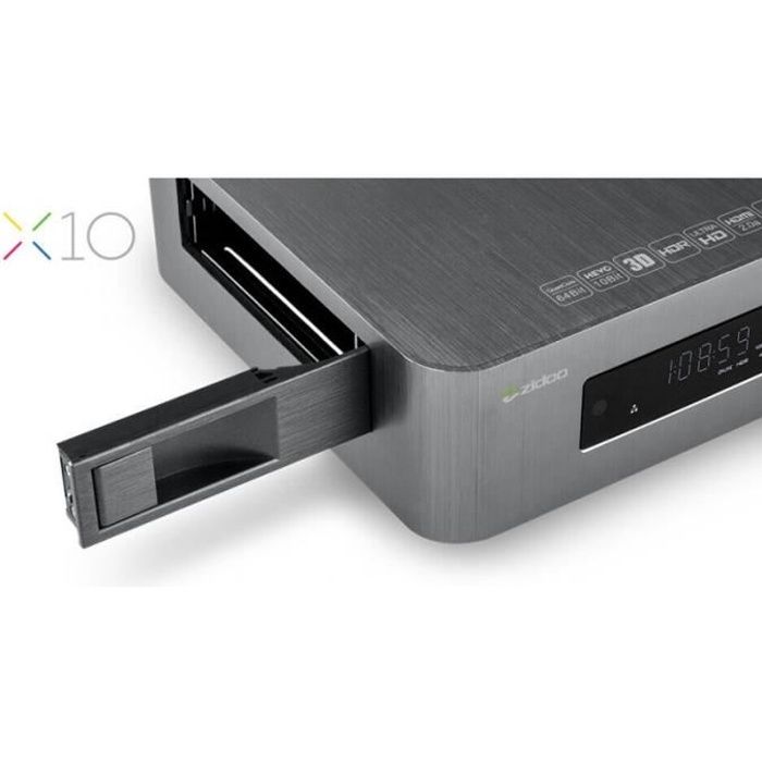 Zidoo X10 : lecteur multimédia 4K HDR avec baie interne pour disque dur 3,5-