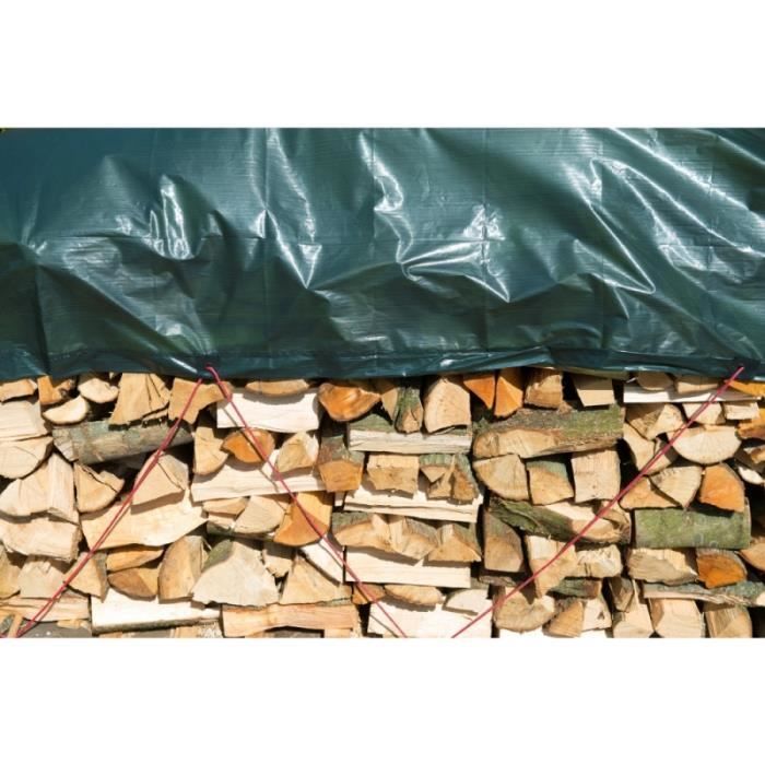 Nature Bâche à bois 1,5x6 m PE Vert