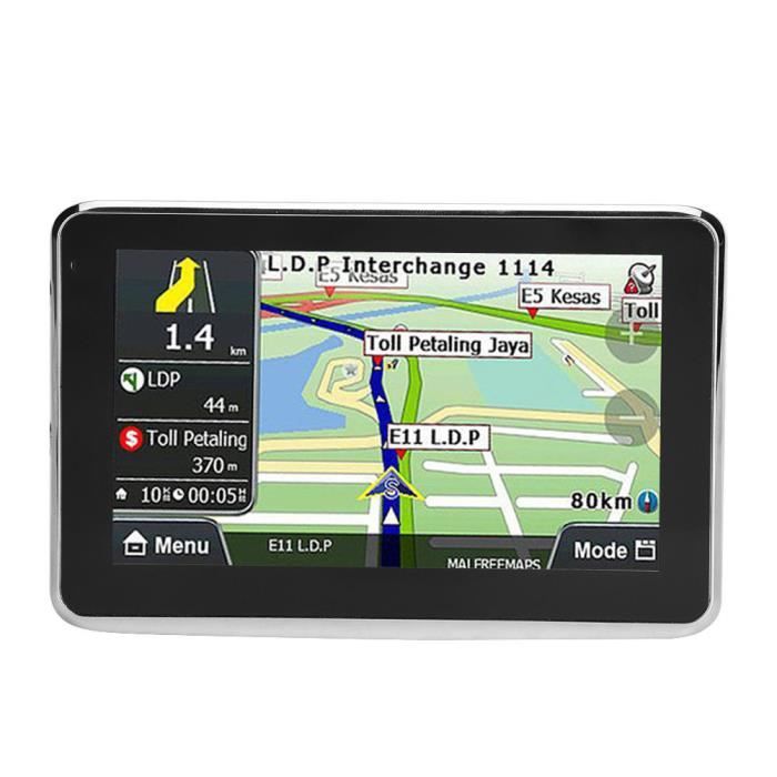 VGEBY Navigation GPS de voiture Navigateur de voiture universel à écran tactile de 5 pouces Navigation GPS DDR256M 8G MP3 FM carte