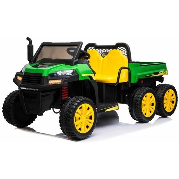 Voiture électrique agricole sous licence RIDER 6X6 avec 4 roues motrices, batterie 2x12V, roues EVA, télécommande 2,4 GHz