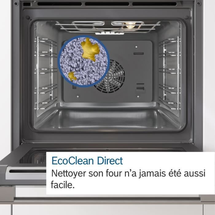 Four à vapeur intégrable - Auto nettoyant - BOSCH - HSG656XS1 - Inox / Noir - Acier