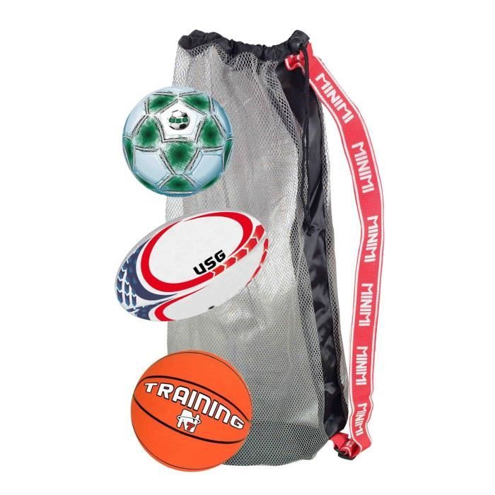 CDTS Ensemble 3 Ballons : Basket + Foot + Rugby