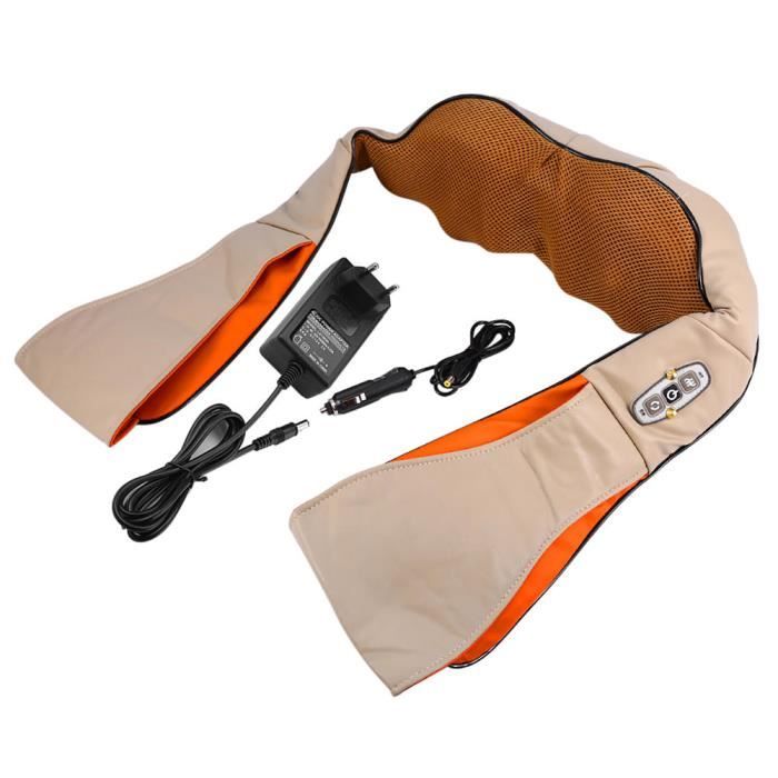 Masseur à Epaule et Cou avec Shiatsu, Coussin de Massage Chauffant avec 8 Têtes de Massage pour Cou, Epaules, Dos et Cer HB051 -BOT