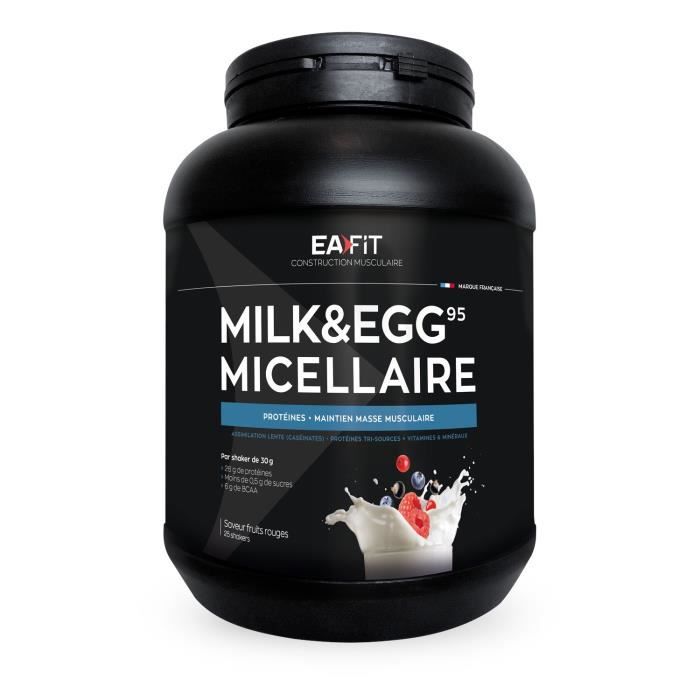 Eafit Milk & Egg 95 Micellaire Goût Fruits Rouges 750g