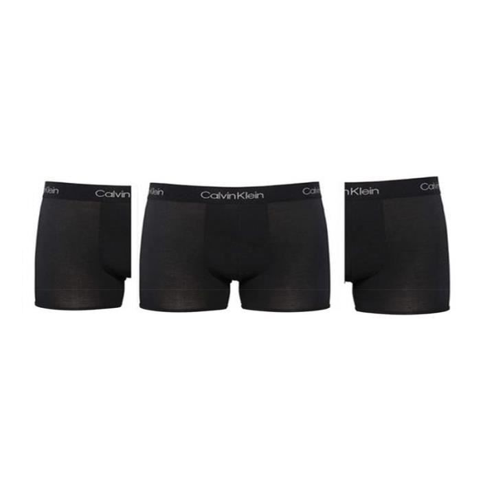 Homme CALVIN KLEIN Pack de 3 Boxers Coton Noir-Noir-Noir