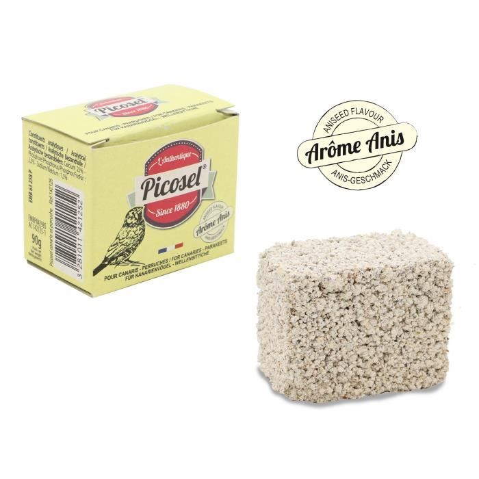 PICOSEL Aliment Complémentaire pour Canaris et Perruches Saveur Anis - 90g