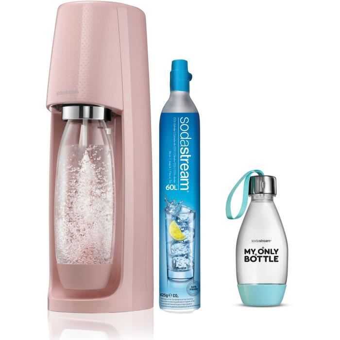 SODASTREAM Pack Machine à soda Spirit Rose Pastel + Ma Petite Bouteille Style 0.5L OFFERTE