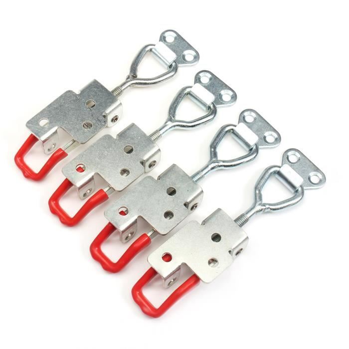 TEMPSA 4PCS Loquet à bascule en Métal Sauterelles de Menuisier Réglable pour Fixation et Serrage