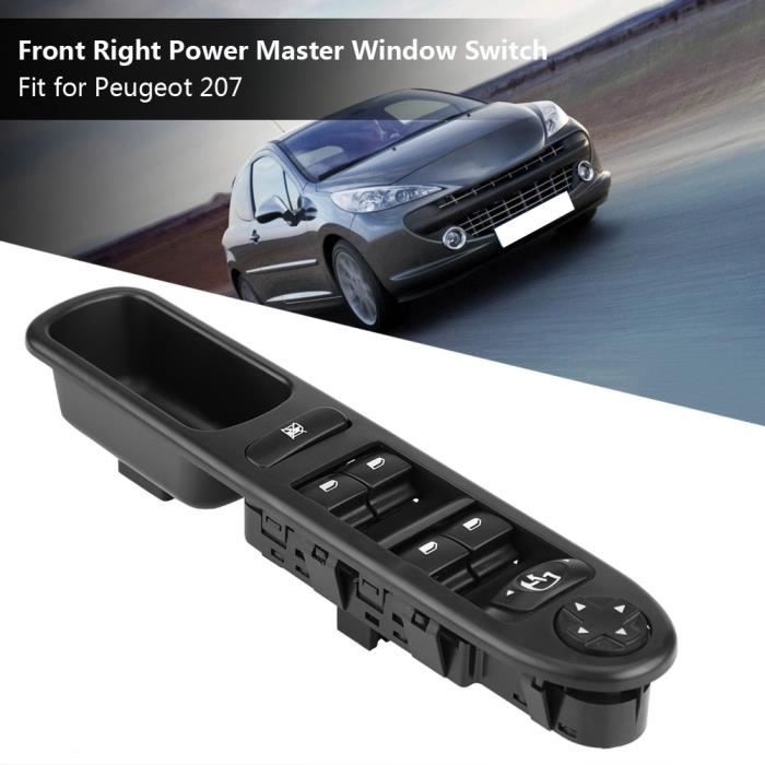 Bouton Interrupteur Commande Lève-vitres avant droit Pour Peugeot 207 6490.EH ABI25