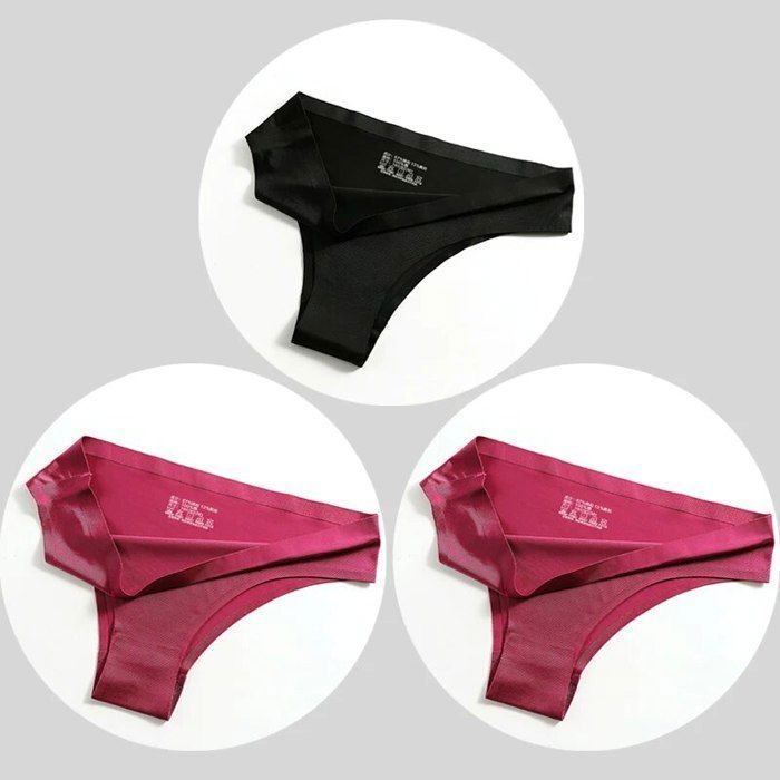 Slip Femme Satin Noir Avec Noeud Froufrou - Lingerie Soyeuse - Neuf Avec Étiquettes