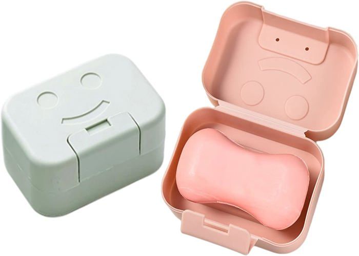Porte-savon En Silicone - Lot De 4 - Avec Drainage Automatique - Pour Salle De Bain, Cuisine, Voyage - Antidérapant Et Facile à Nettoyer