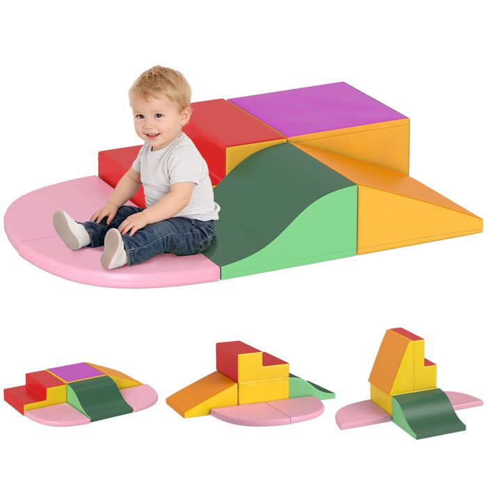 6 blocs de construction - HOMCOM - en mousse XXL pour enfants - normes EN71-1-2-3 - mousse EPE Revêtement synthétique