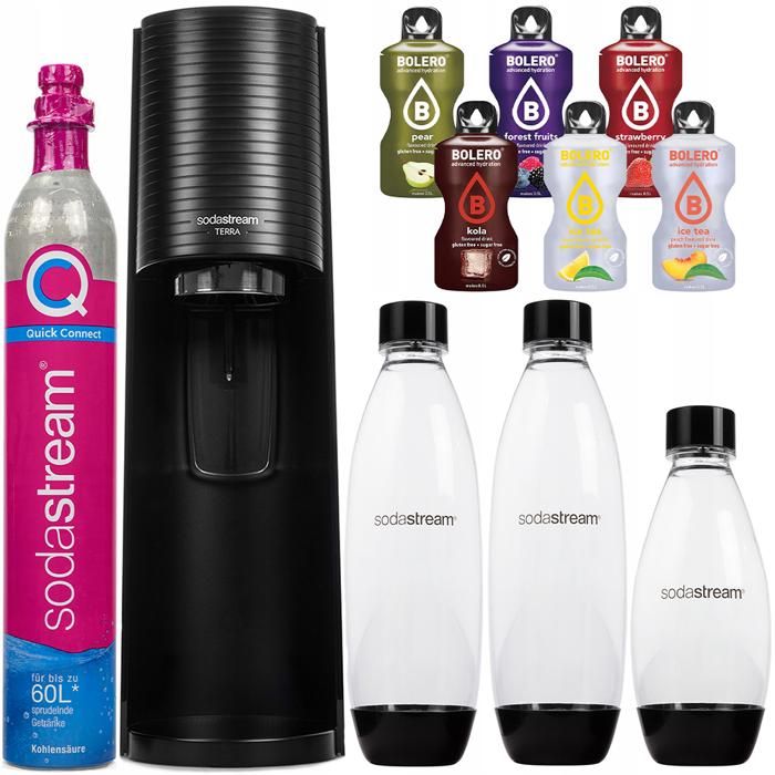 Machine à boisson pétillante Terra noire Megapack | SODASTREAM