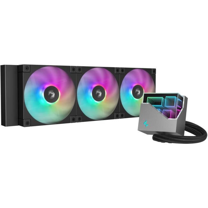 Watercooling AIO – DEEPCOOL LT360 ARGB – Ventilateurs 3x 120 mm ARGB – Noir