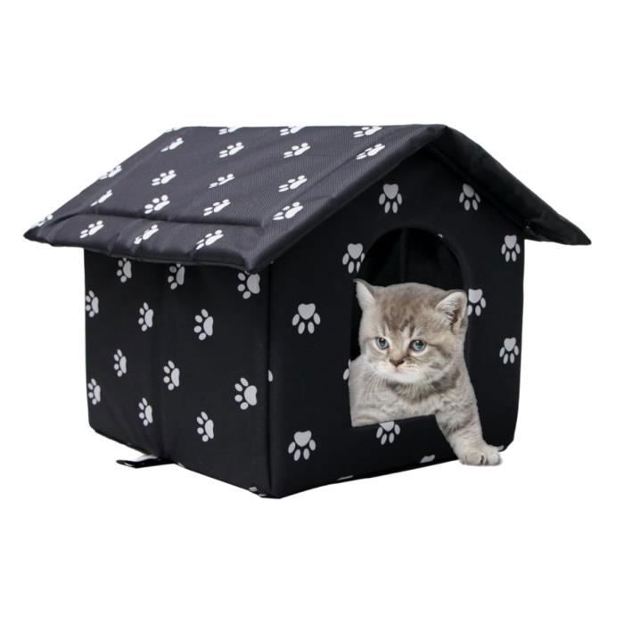 Comparer les prix de Niche dextérieur pour Chat Imperméable - Marque - L - Noir - Tissu Oxford - Éponge haute densité NICHE