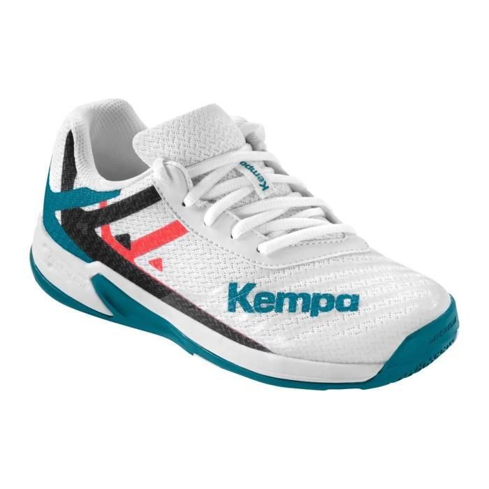Chaussures indoor enfant Kempa Wing 2.0 - blanc/rouge/noir