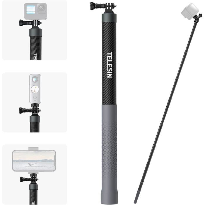 Perche Selfie Invisible Extensible 3m Fibre Carbone - Compatible Insta360 X5 X4 X3 X2 ONE