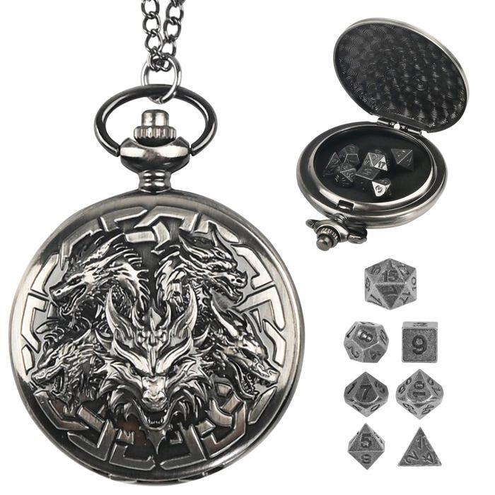 Ensemble de 7 dés en métal pour jeux de rôle, accessoires RPG haut de ...