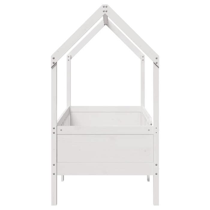 BURKE* Lit simple 80x160 cm Structure de lit classique denfants forme de maison sans matelas pin- LL7876