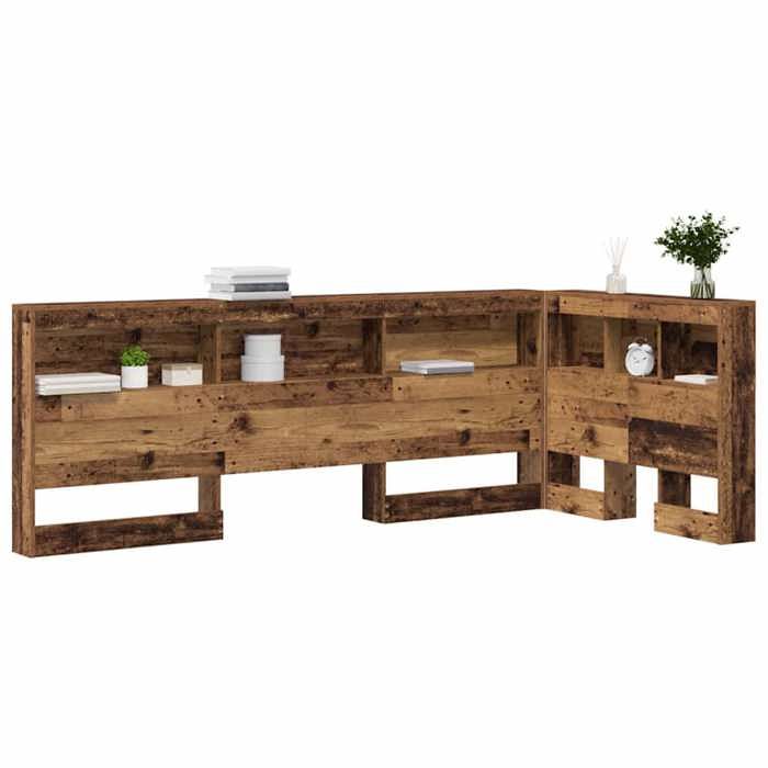 PROMOTION Tête de lit - Meuble de chambre - Panneau pour lit - de rangement Bois Ancien 90 cm Bois dingénierie 413876