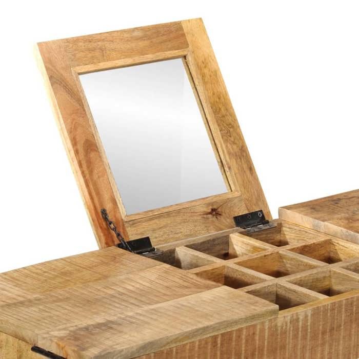 Moderne Coiffeuse pour Chambre - jills - 105x35x75 cm bois de manguier massif brut et fer CCC387