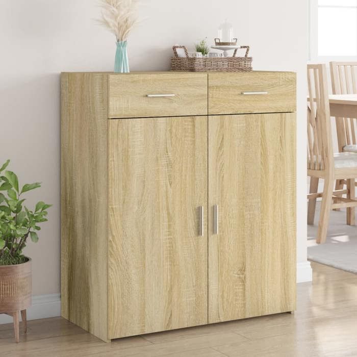 NEW 2026 Buffet Classique Armoire latérale pour salon chêne sonoma 80x425x93 cm bois dingénierie L3501