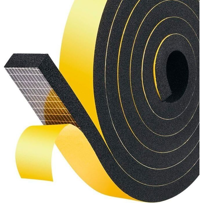 Joint Adhésive en Mousse Caoutchouc pour Porte Fenêtre Joint en Bande dÉtanchéité 20mm x8 mm x2m Joint Isolant Antidérapant I