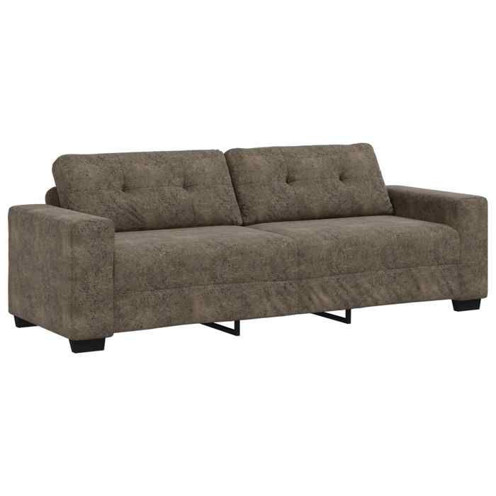 Magnifique Sofa de salon/bureau - VIDAXL - Large Canapé - 4 places - Gris foncé 221x80x80 cm tissu&01_2720