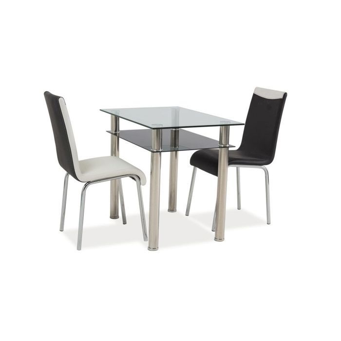 Bureau Rectangulaire VidaXL Verre Trempé Et Métal - 120x60x75 Cm - Neuf