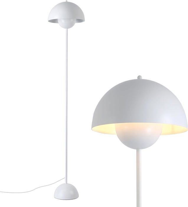 Lampe sur pied - ALPINALUZ - SHARAM - Blanc - Vintage - Douille E27