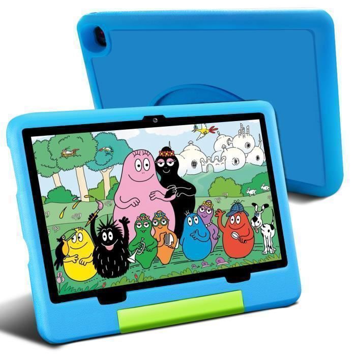 Tablette Enfants 10 Pouces, 12Go RAM + 128Go ROM, Tablette tactile HD+ 1280 * 800 IPS Screen, Contrôle Parental,Google Playstore