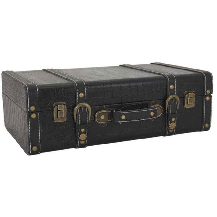 Valise En Bois Et Simi Cuir Vintage 52 X 33 X 18 Cm Valise En Bois Et Simi Cuir Vintage 52 X 33 X 18 Cm