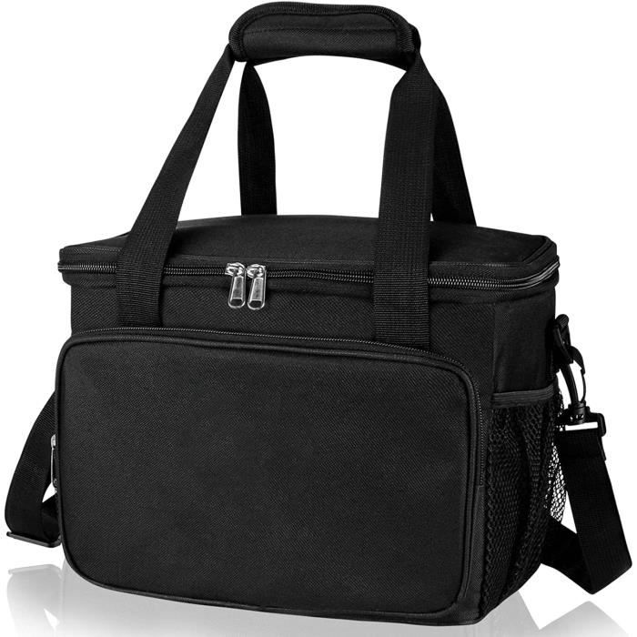 Sac Isotherme,Petit Sac Isotherme Repas Homme,Sac Isotherme Isotherme  Enfant,Sac Isotherme Femme Portable Bureau Travail École-Noir - Cdiscount  Maison